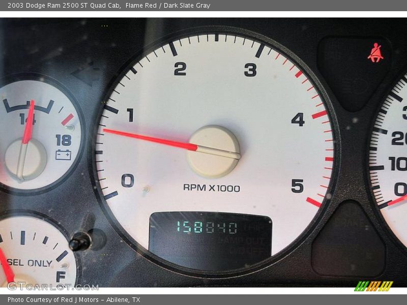 Flame Red / Dark Slate Gray 2003 Dodge Ram 2500 ST Quad Cab