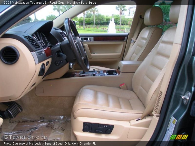 Reed Green Metallic / Pure Beige 2005 Volkswagen Touareg V8