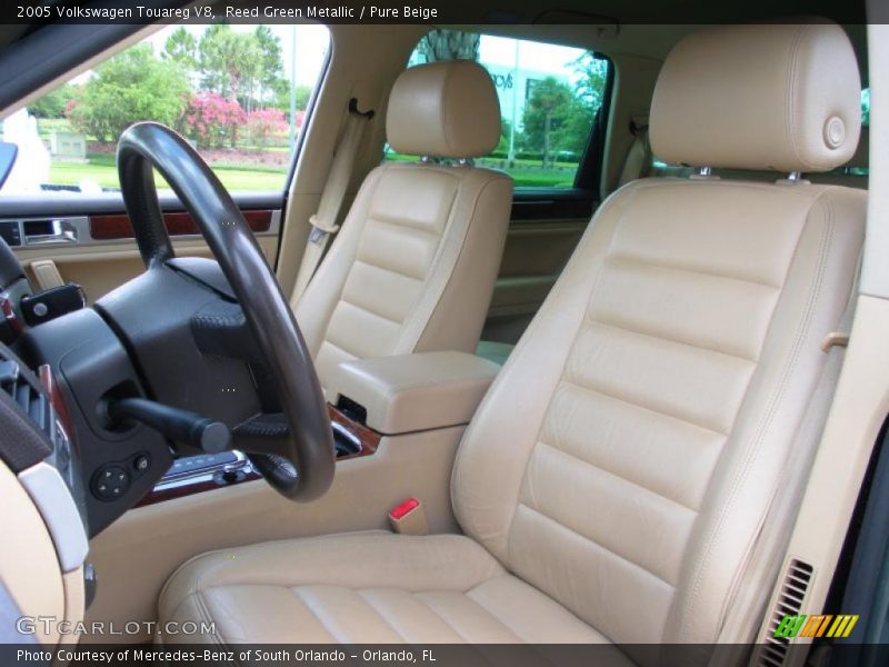 Reed Green Metallic / Pure Beige 2005 Volkswagen Touareg V8