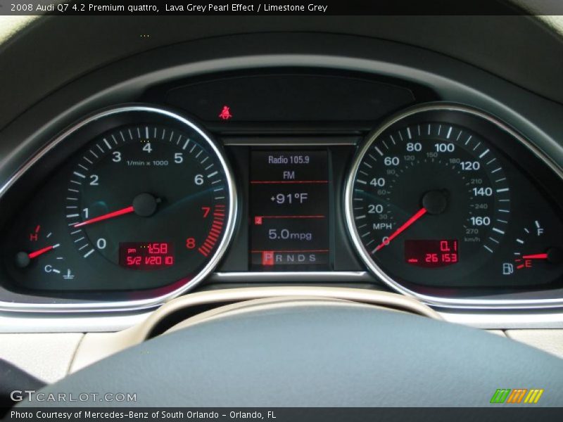 Lava Grey Pearl Effect / Limestone Grey 2008 Audi Q7 4.2 Premium quattro