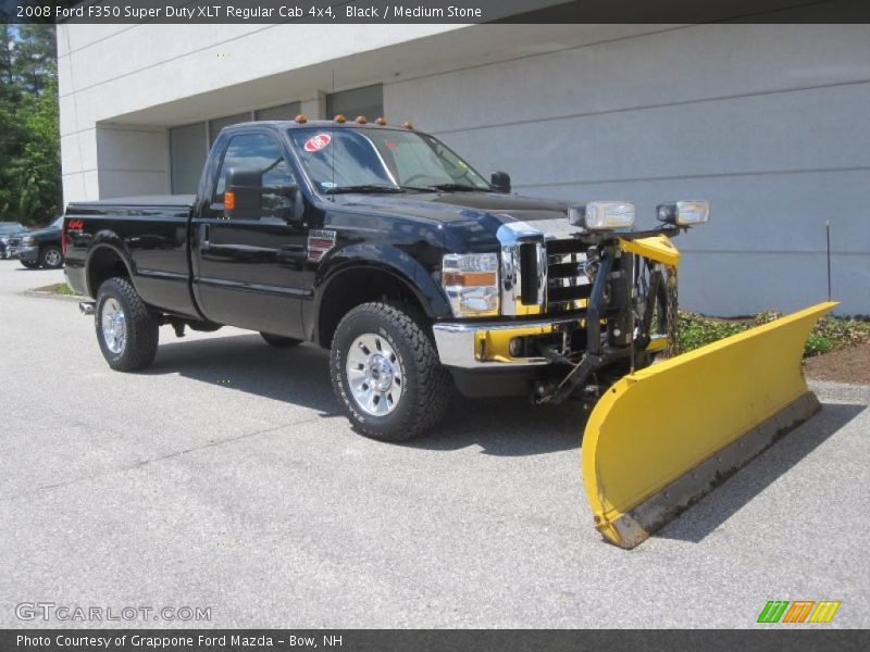 Black / Medium Stone 2008 Ford F350 Super Duty XLT Regular Cab 4x4
