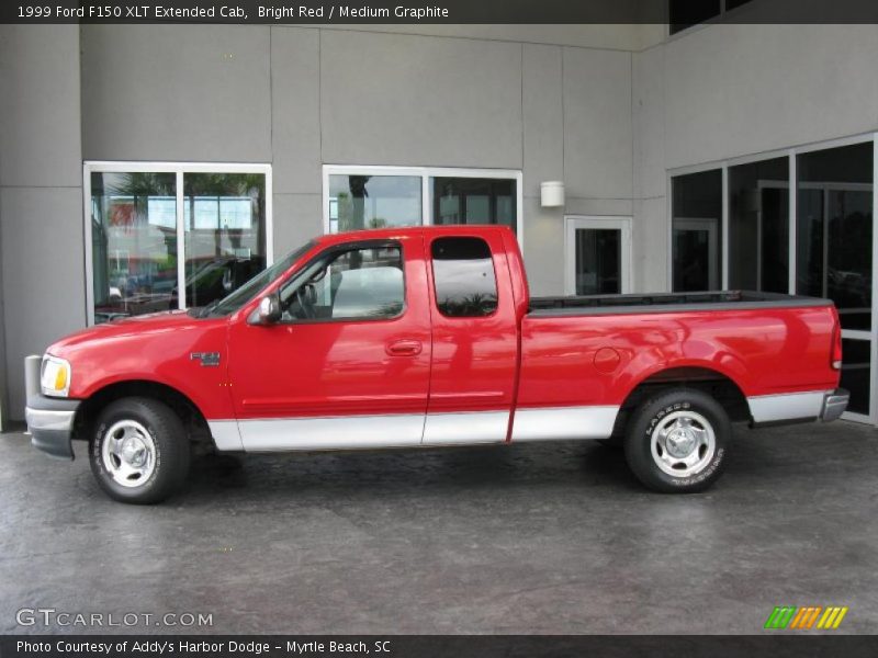 Bright Red / Medium Graphite 1999 Ford F150 XLT Extended Cab