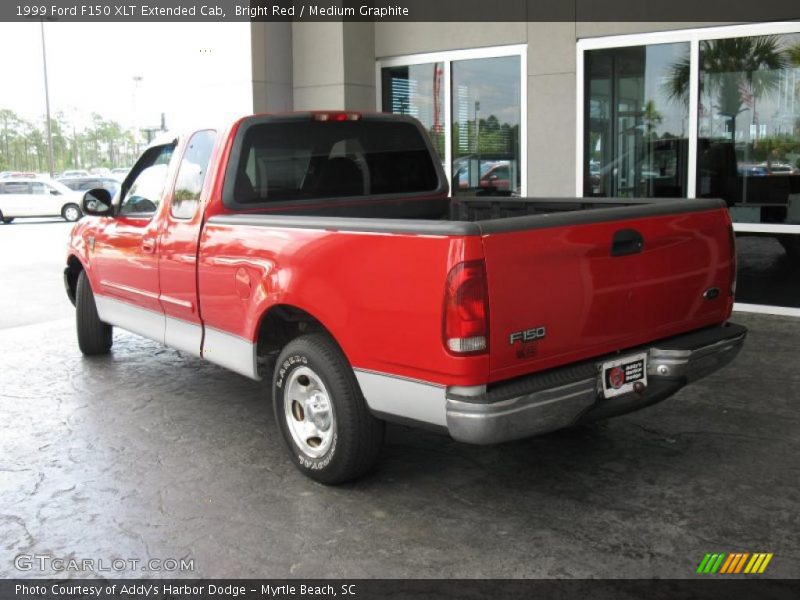 Bright Red / Medium Graphite 1999 Ford F150 XLT Extended Cab