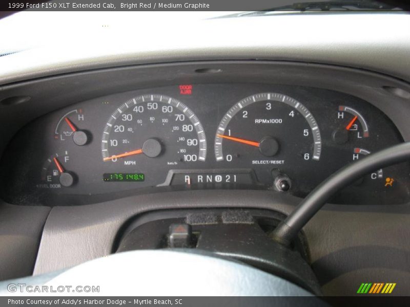 Bright Red / Medium Graphite 1999 Ford F150 XLT Extended Cab