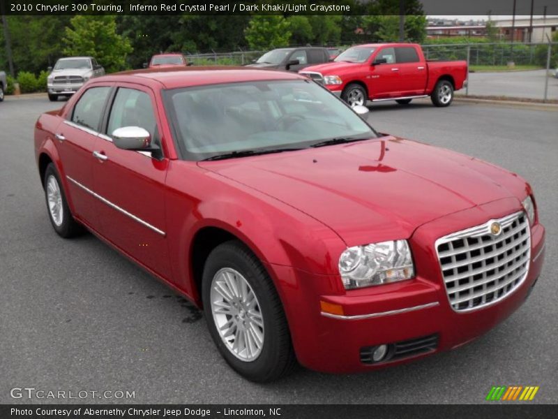 Inferno Red Crystal Pearl / Dark Khaki/Light Graystone 2010 Chrysler 300 Touring