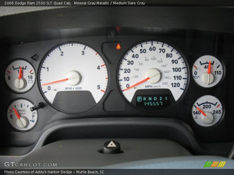 Mineral Gray Metallic / Medium Slate Gray 2006 Dodge Ram 2500 SLT Quad Cab