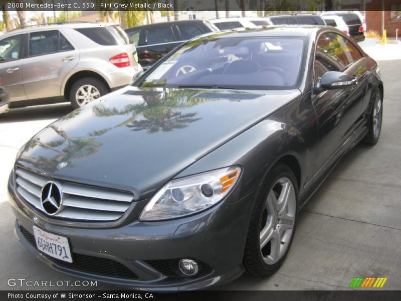 Flint Grey Metallic / Black 2008 Mercedes-Benz CL 550