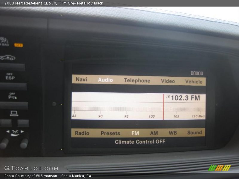 Flint Grey Metallic / Black 2008 Mercedes-Benz CL 550