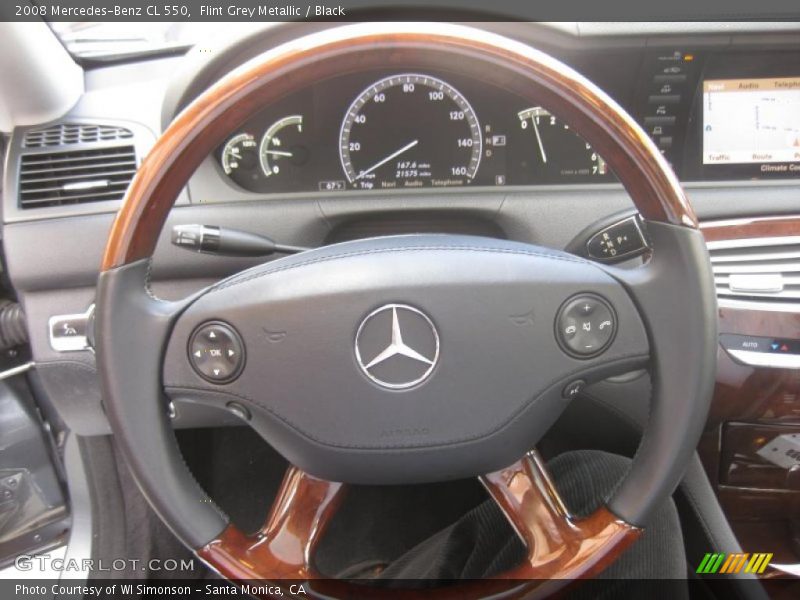 Flint Grey Metallic / Black 2008 Mercedes-Benz CL 550