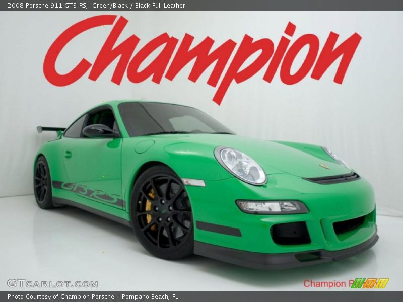 Green/Black / Black Full Leather 2008 Porsche 911 GT3 RS