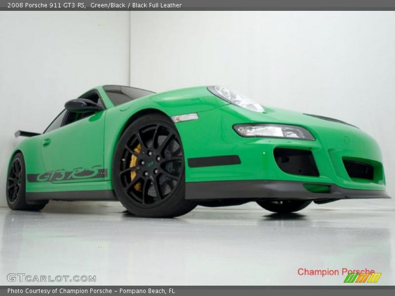 Green/Black / Black Full Leather 2008 Porsche 911 GT3 RS