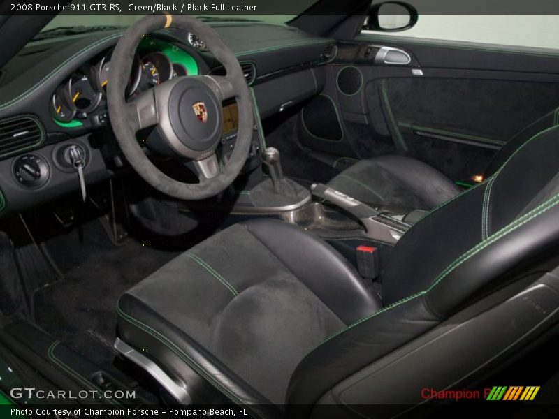 Green/Black / Black Full Leather 2008 Porsche 911 GT3 RS