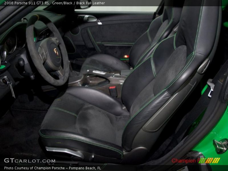 Green/Black / Black Full Leather 2008 Porsche 911 GT3 RS