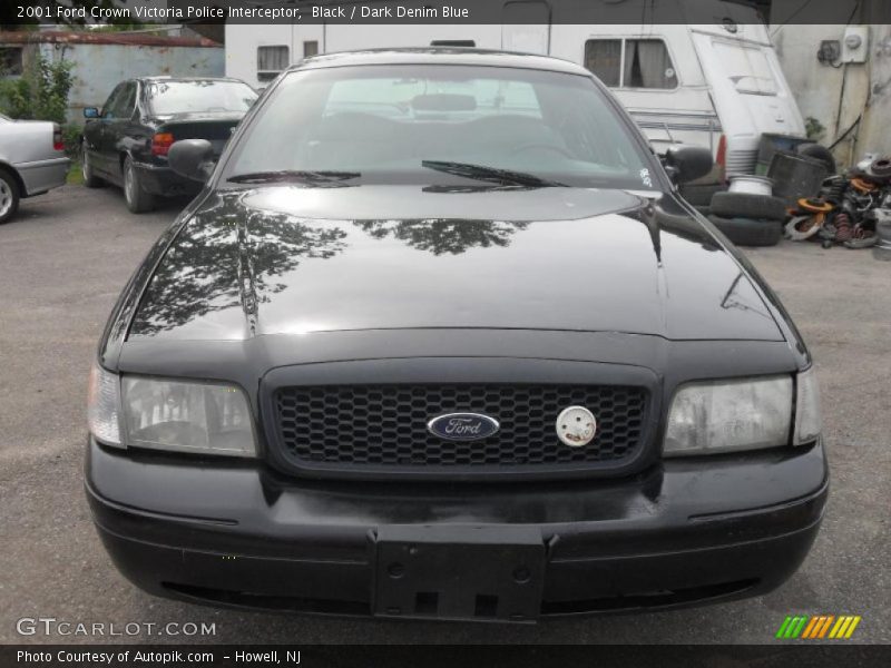 Black / Dark Denim Blue 2001 Ford Crown Victoria Police Interceptor
