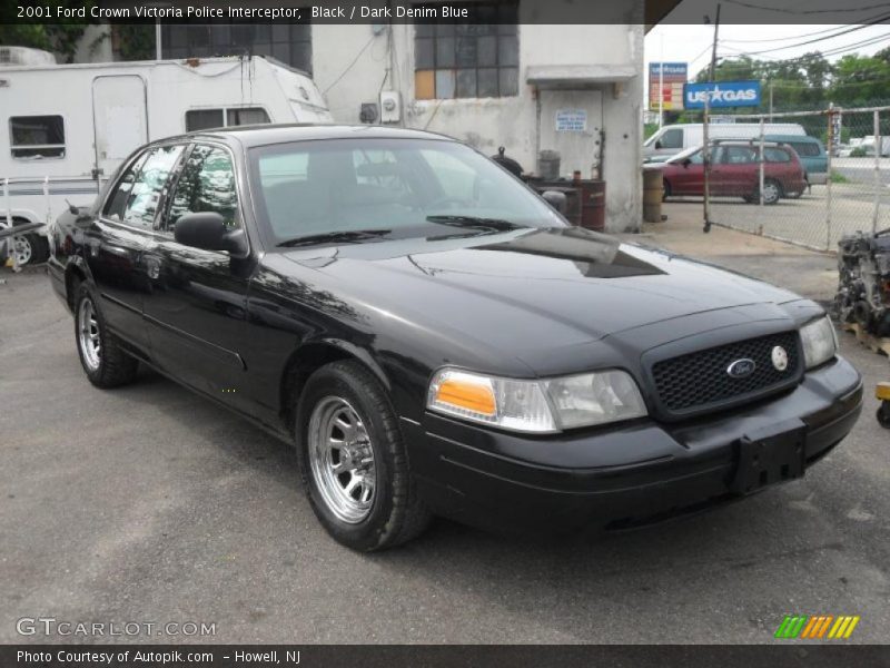 Black / Dark Denim Blue 2001 Ford Crown Victoria Police Interceptor