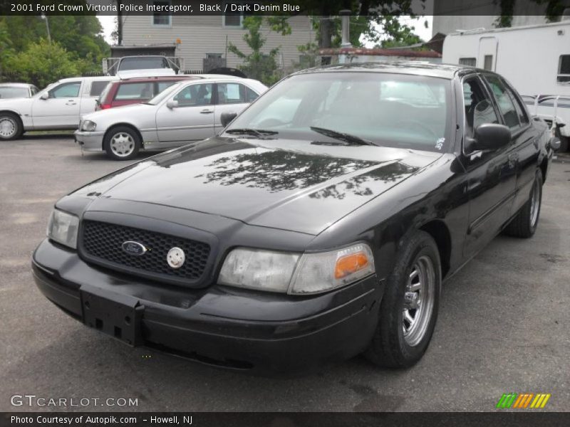 Black / Dark Denim Blue 2001 Ford Crown Victoria Police Interceptor