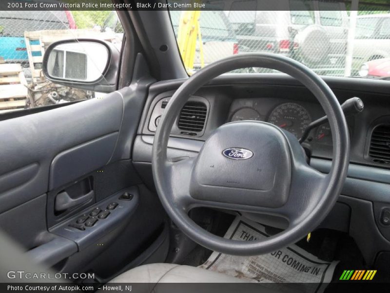 Black / Dark Denim Blue 2001 Ford Crown Victoria Police Interceptor
