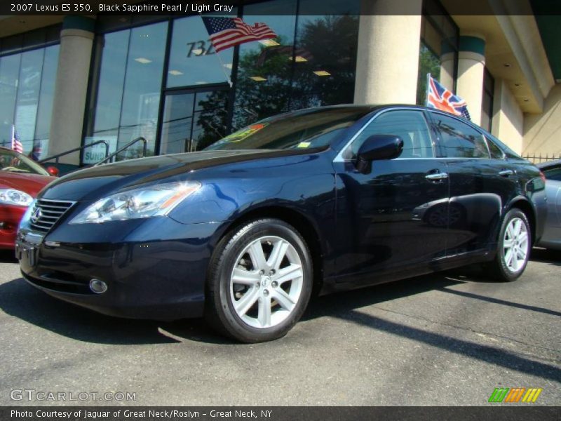 Black Sapphire Pearl / Light Gray 2007 Lexus ES 350