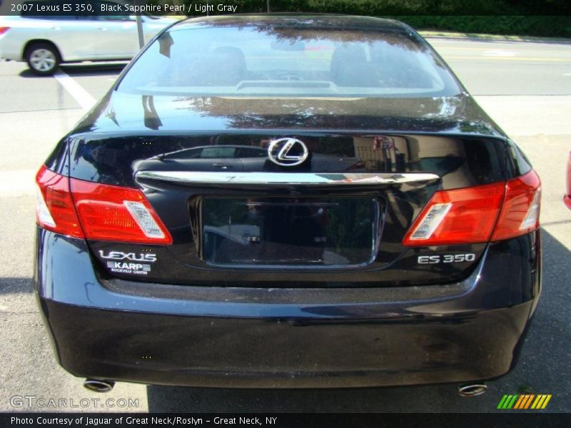Black Sapphire Pearl / Light Gray 2007 Lexus ES 350