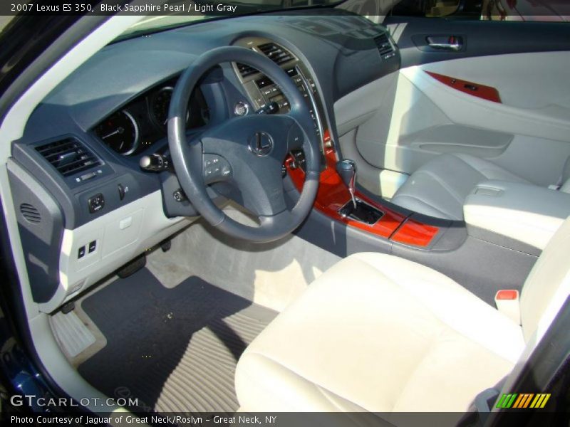 Black Sapphire Pearl / Light Gray 2007 Lexus ES 350