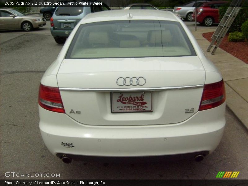 Arctic White / Beige 2005 Audi A6 3.2 quattro Sedan