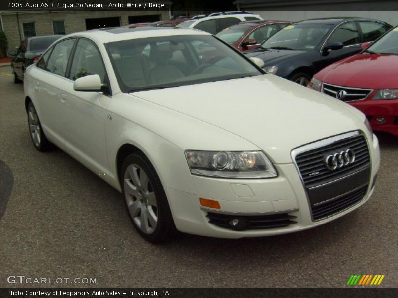 Arctic White / Beige 2005 Audi A6 3.2 quattro Sedan