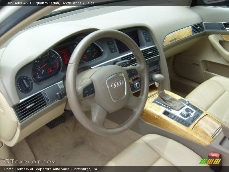 Arctic White / Beige 2005 Audi A6 3.2 quattro Sedan