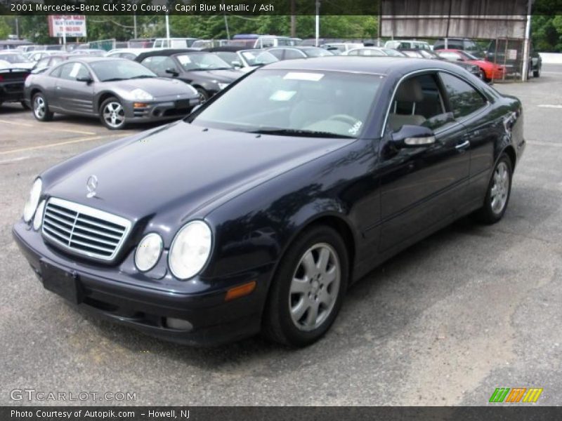 Capri Blue Metallic / Ash 2001 Mercedes-Benz CLK 320 Coupe
