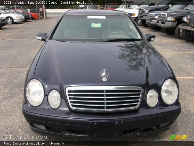 Capri Blue Metallic / Ash 2001 Mercedes-Benz CLK 320 Coupe