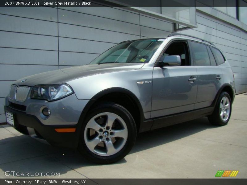 Silver Grey Metallic / Black 2007 BMW X3 3.0si