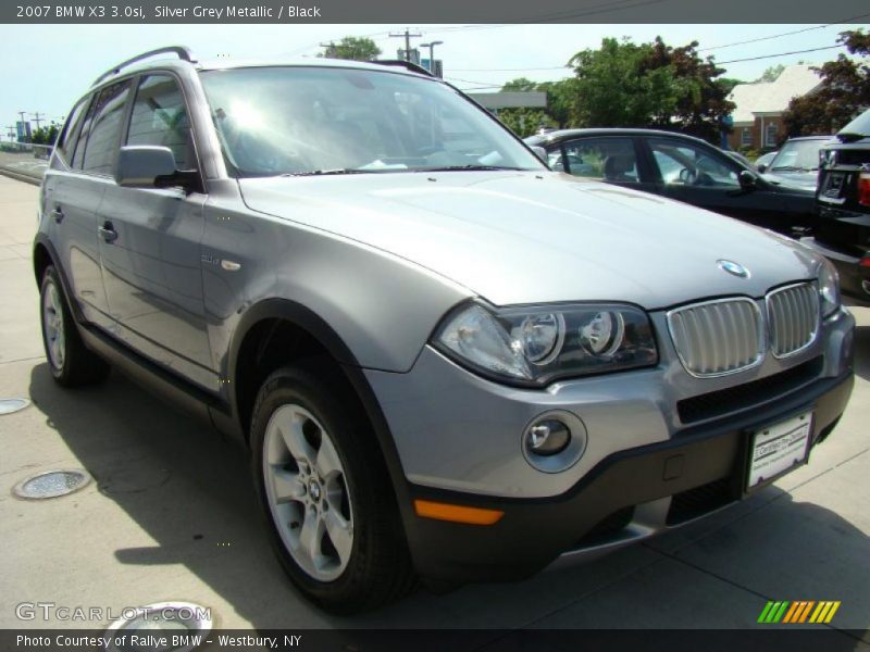Silver Grey Metallic / Black 2007 BMW X3 3.0si