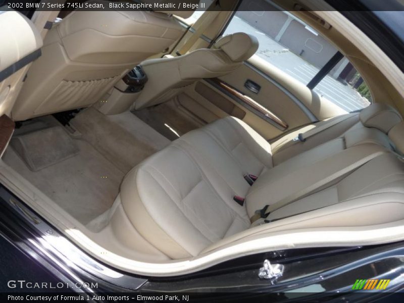 Black Sapphire Metallic / Beige III 2002 BMW 7 Series 745Li Sedan