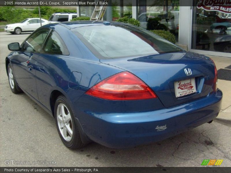 Sapphire Blue Pearl / Black 2005 Honda Accord EX-L Coupe