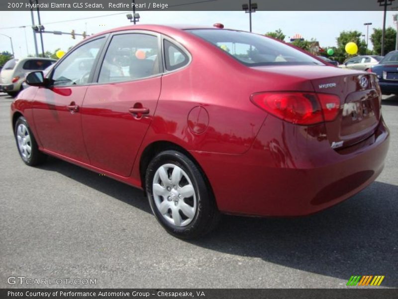 Redfire Pearl / Beige 2007 Hyundai Elantra GLS Sedan