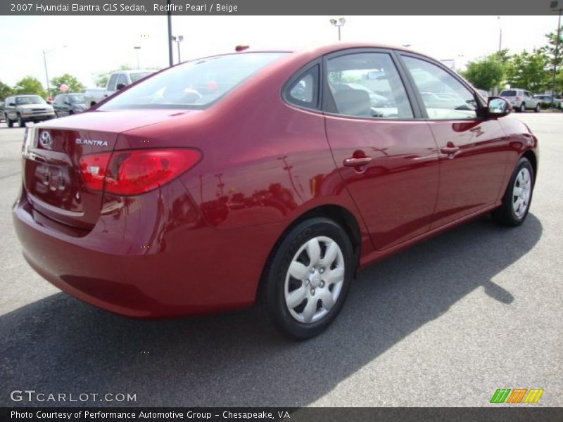 Redfire Pearl / Beige 2007 Hyundai Elantra GLS Sedan