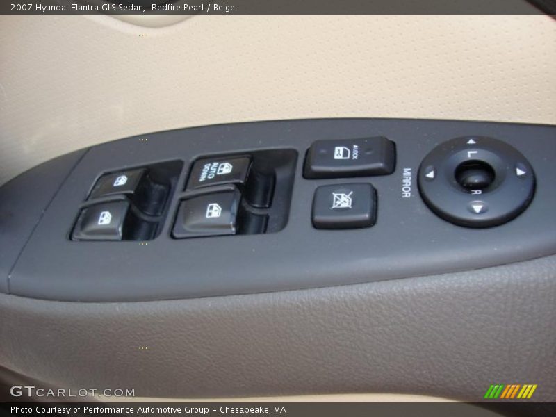 Redfire Pearl / Beige 2007 Hyundai Elantra GLS Sedan