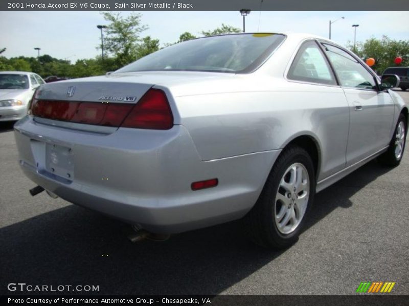 Satin Silver Metallic / Black 2001 Honda Accord EX V6 Coupe