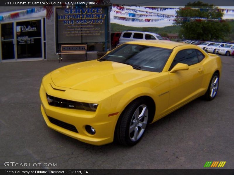 Rally Yellow / Black 2010 Chevrolet Camaro SS Coupe