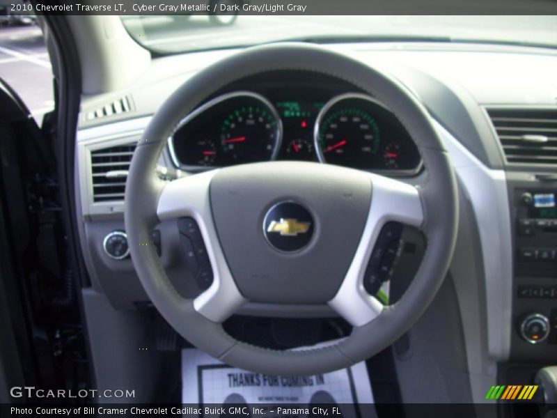 Cyber Gray Metallic / Dark Gray/Light Gray 2010 Chevrolet Traverse LT