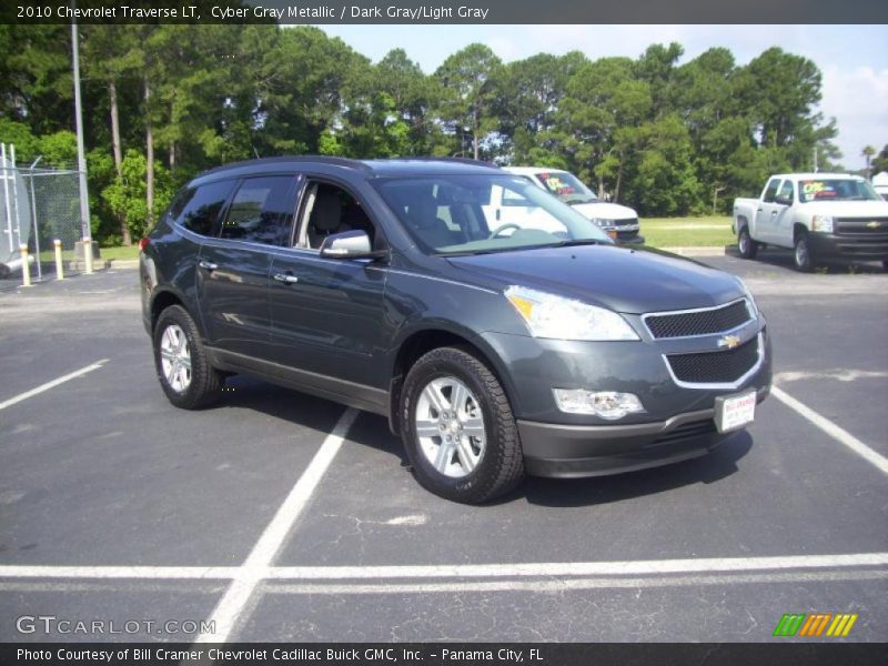 Cyber Gray Metallic / Dark Gray/Light Gray 2010 Chevrolet Traverse LT