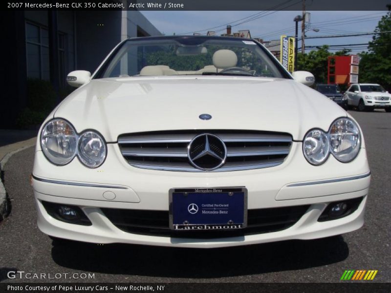 Arctic White / Stone 2007 Mercedes-Benz CLK 350 Cabriolet