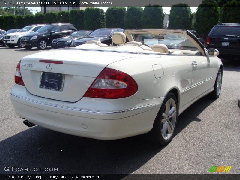 Arctic White / Stone 2007 Mercedes-Benz CLK 350 Cabriolet