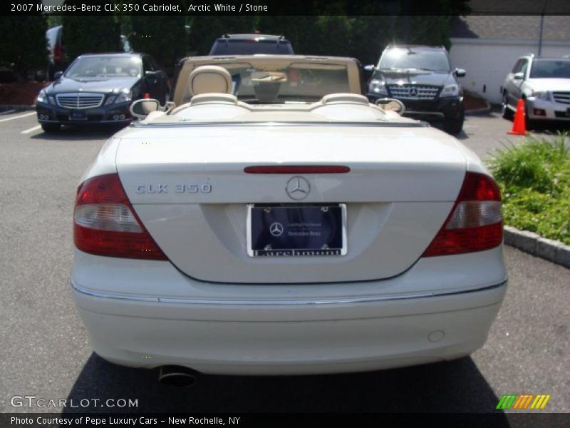 Arctic White / Stone 2007 Mercedes-Benz CLK 350 Cabriolet