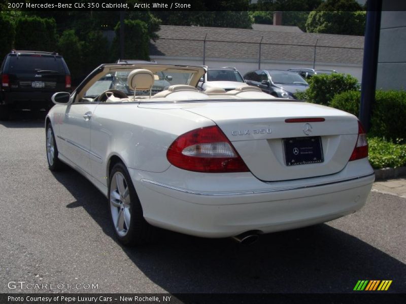 Arctic White / Stone 2007 Mercedes-Benz CLK 350 Cabriolet