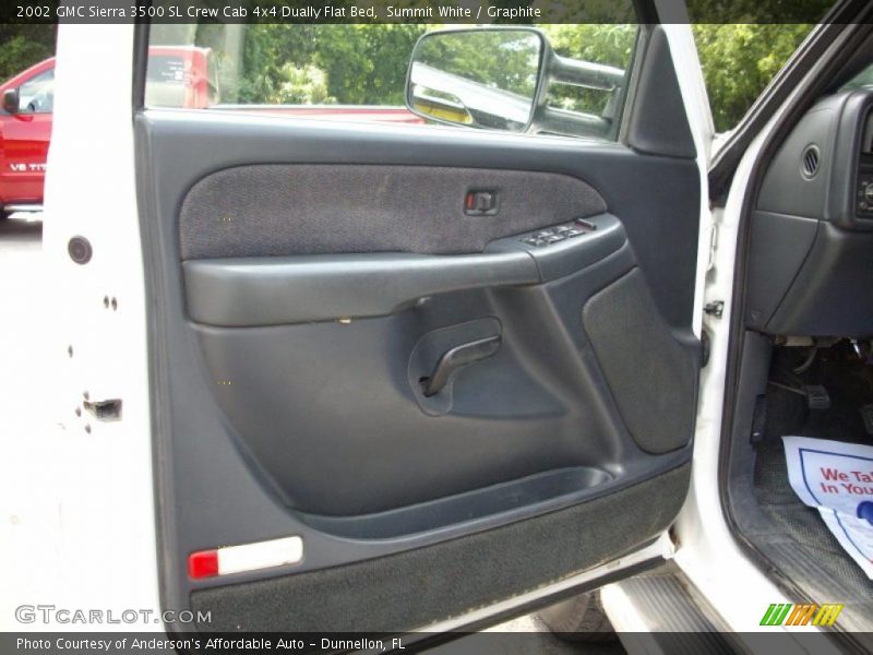 Summit White / Graphite 2002 GMC Sierra 3500 SL Crew Cab 4x4 Dually Flat Bed