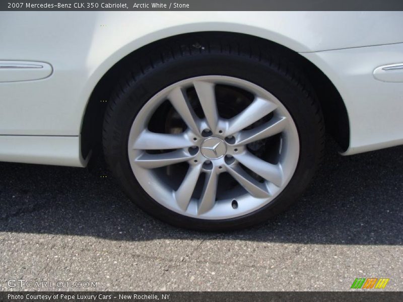 Arctic White / Stone 2007 Mercedes-Benz CLK 350 Cabriolet
