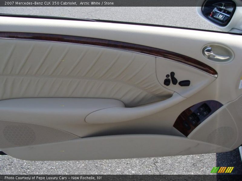 Arctic White / Stone 2007 Mercedes-Benz CLK 350 Cabriolet