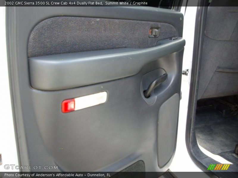 Summit White / Graphite 2002 GMC Sierra 3500 SL Crew Cab 4x4 Dually Flat Bed
