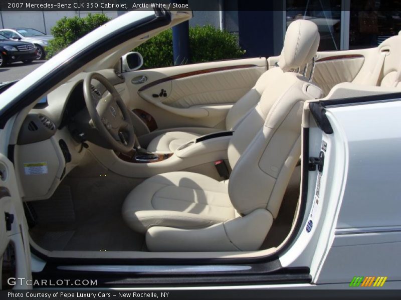 Arctic White / Stone 2007 Mercedes-Benz CLK 350 Cabriolet