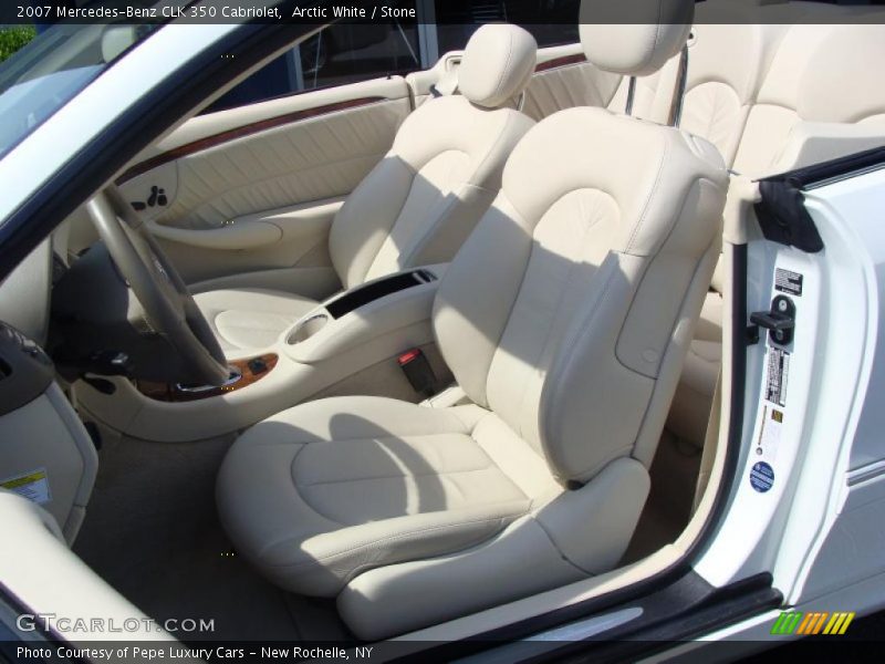 Arctic White / Stone 2007 Mercedes-Benz CLK 350 Cabriolet